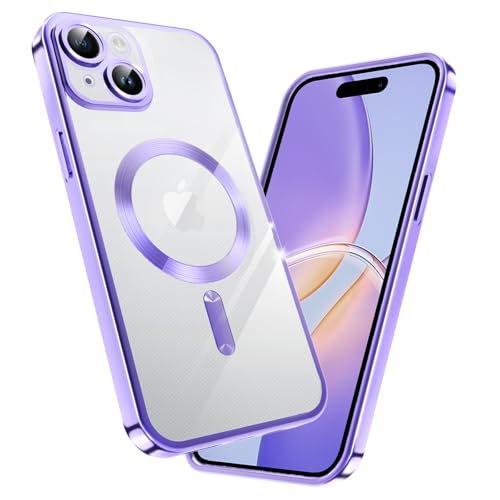 fagazzfu �Ή� iPhone 15 Plus �P�[�X �N���A MagSafe �A�C�t�H�� 15 plus �X�}�z�P�[�X �ϏՌ� ���h�~�� ���b�L���H ��p�ق�15 plus �J�o�[ �����Y�ی� TPU �\�t�g ������ �w��h�~ ����~�� ���ϖh�~ 