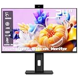 Pisichen 24 Inch Touchscreen Monitor, IPS FHD1920x1080P PC Display with Camera, HDMI VGA Port, 10-Point Touch Computer Monitor for Business & Gaming, VESA