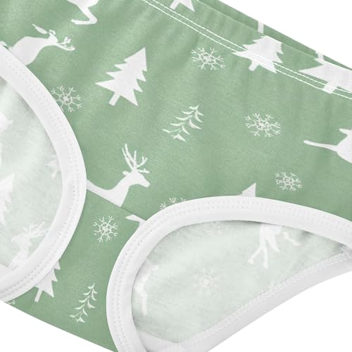 Fun Toddlers Underwear Floral 2t Cotton Cute Panties Girl White Reindeer Green Briefs Kids Undies4