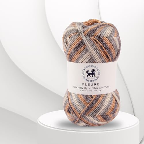Image of Nestnhaven Acrowools Fleure Hand Knitting and Crochet Yarn. Pack of 1 Ball - 100gms. Shade no - NNHF (Multicolor24) | (500 Gm)