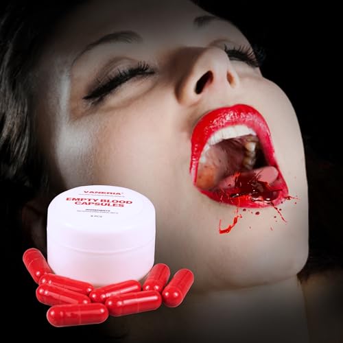 VANERIA Halloween Vampire Make Up Kit SFX Makeup Kit 4 works Vampire Teeth, Scar Wax and Spatula - Image 3