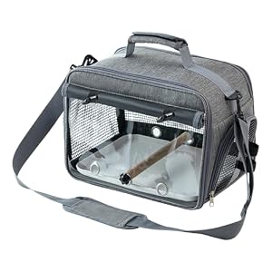 Bird Carrier – Breathable Portable Waterproof Pet Travel Bag With Handle | Removable Bird Transport Cage For Parrot, Parakeet, Pigeon | Ideal For Car Travel, Road Trips, Outdoor Transport