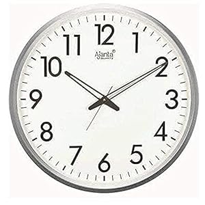 Ajanta Quartz Ajanta Abstract Quartz Analog Wall Clock(32 Cm X 32 Cm X 3.5 Cm,White)