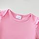 UUAISSO Baby Outfits für Mädchen mit Herz Print kurzärmelig Strampler Hosenträgerrock Bären Kleid Schleife Stirnband 0-18 Monate Rosa Denim 6-12 Monate