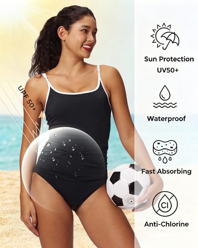 Image of Period Swimwear for Teens One Piece Ultra-Thin Quick-Dry Leakproof Tummy Control Swim Suit ，Multi