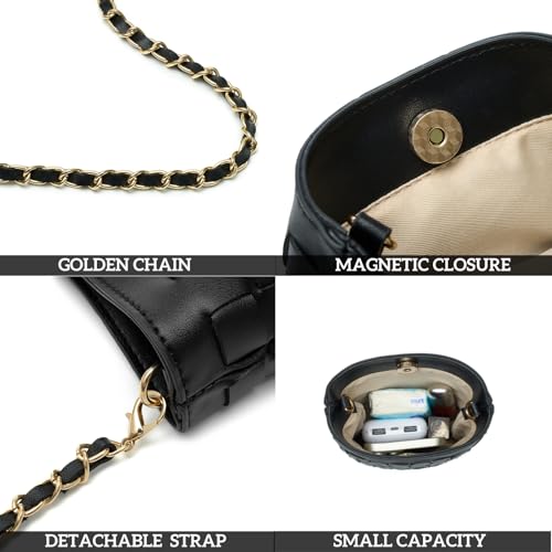 Image of Woven Small Crossbody Bags Cell Phone Purse for Women Teen Girls Small Shoulder Phone Bag