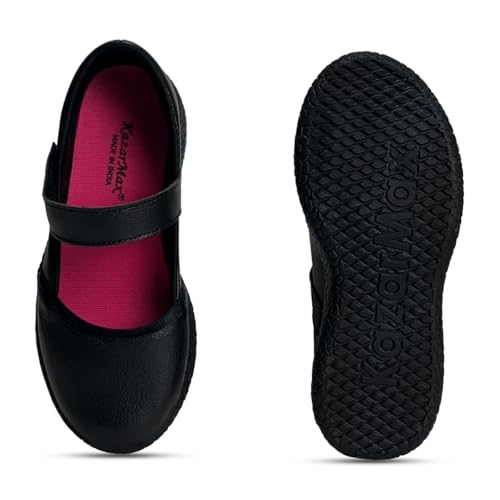 Image of KazarMax Girls Black Mary Jane Ballerina Sporty|Uniform|School Shoe
