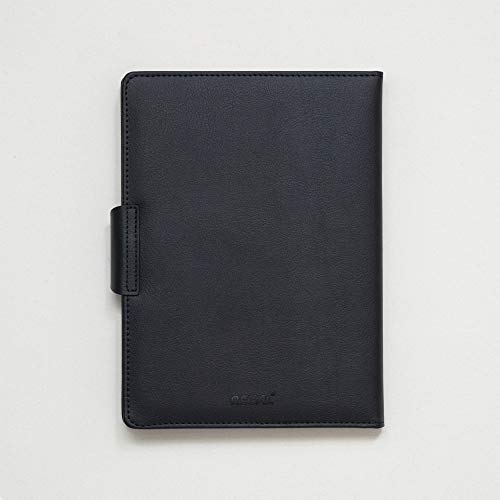 REGAL A-5 PU Leather Stylish & Durable Hardcover Notebook Diary Journal with Magnetic Flap Closure and Pen Holder, 192 pages, 80 gsm (Classic Black)