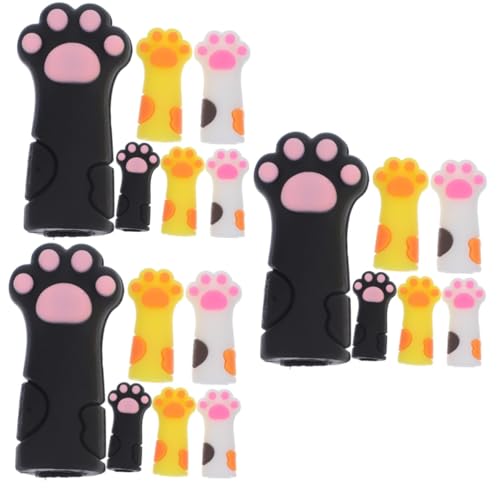 BELLIFFY 18個 デッドスキンばさみ保護ケース clipper nail polish ペディキュアツールカバー キューティクルトリマースリーブ シリコンキューティクルピンセットキャップ