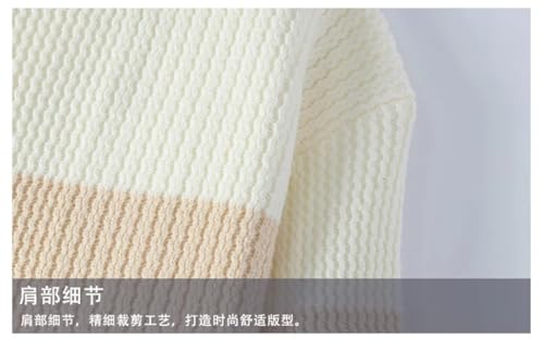 Mens and Winter Soft Warm Sweaters Striped Stitching Long-Sleeved Sweater Men Casual Loose Pullover2