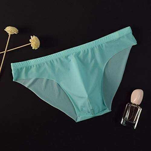 Men's Ice Silk Briefs Half Transparent U Convex Underwear2