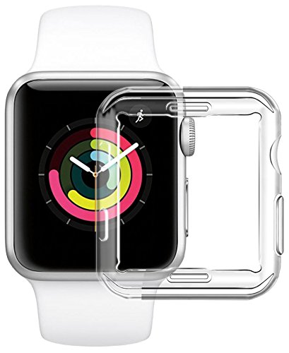 Apple Watch Case 38mm, Ultra-Thin Full Coverage TPU iWatch Case, Anti Scratch 0.25mm iWatch Screen Protector for Apple Watch iwatch Nike+ / Edition/Hermès/Series 3 / Series 2