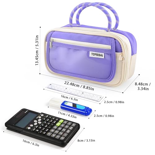 Image of TOPBIDAI Large Pencil Case Pouch School Supplies for Girls Boy Women Men