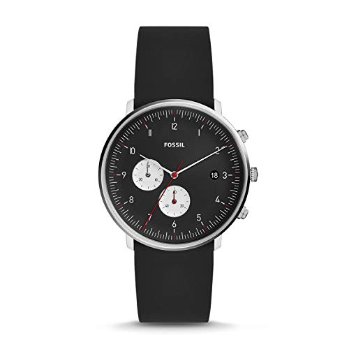 Preisvergleich Produktbild Fossil Chase Chronograph schwarz Silikon Herren-Armbanduhr FS5484