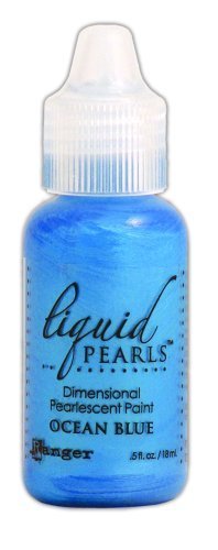 Ranger LPL-28185 Liquid Pearls Glue Paint, Ocean Blue, 0.5-Ounce by Notions - In Network