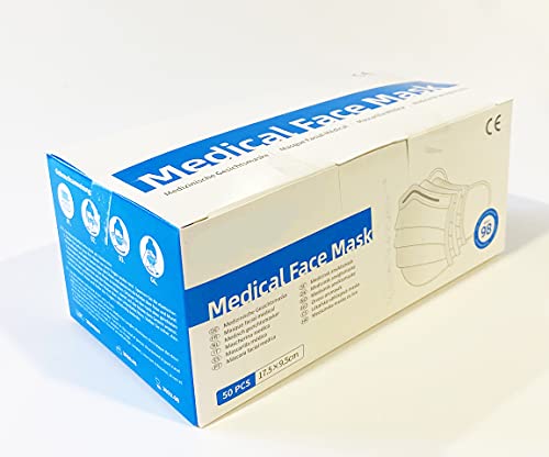 Tegcare Protector bucal tipo IIR, azul, 50 unidades, BFE  99%, EN14683:2019, 200 g