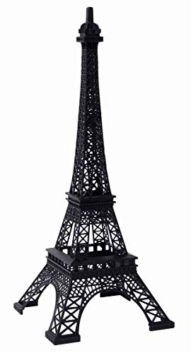 Hosley 15 Tall Tabletop Iron Eiffel Tower Exquisite French-Inspired Home Decor Accent Sturdy Iron Construction Ideal for Tabletops Shelves and Mantels Enthusiasts and Home Decor