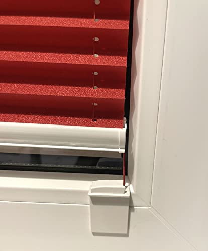Klebeträger für Plissees bei schmalen oder abgerundeten Glasleisten mit integriertem Spannschuh (4 Stück) - Universal-Klebeplatten für Montage ohne Bohren - ps QUICKFIX Klebeträger für Plissees bei schmalen oder abgerundeten Glasleisten mit integriertem Spannschuh (4 Stück) - Universal-Klebeplatten für Montage ohne Bohren - ps QUICKFIX