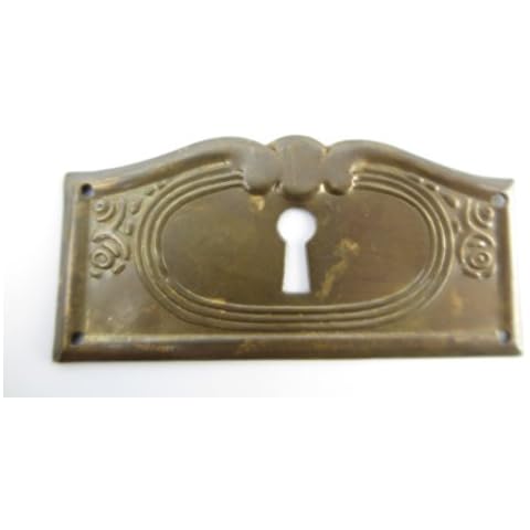 Brass Burnished Keyhole Rosette Antique Style Cover