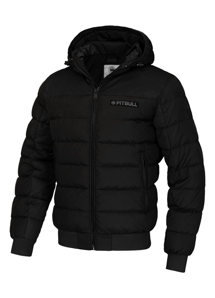 PITBULL - Winterjacke Herren mit Steppung Dillon, Jacke Herren mit Kapuze, Männer Steppjacke, Bequeme Windjacke, Windbreaker mit Reißverschluss, Jacke Winter Steppmuster