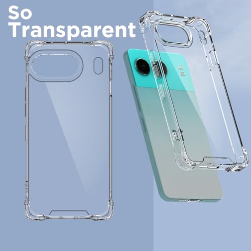Image of Pikkme Back Cover for OnePlus Nord 4 5G PC + TPU Clear Transparent Raised Edges Shockproof Protective Phone Bumper Case(Transparent)