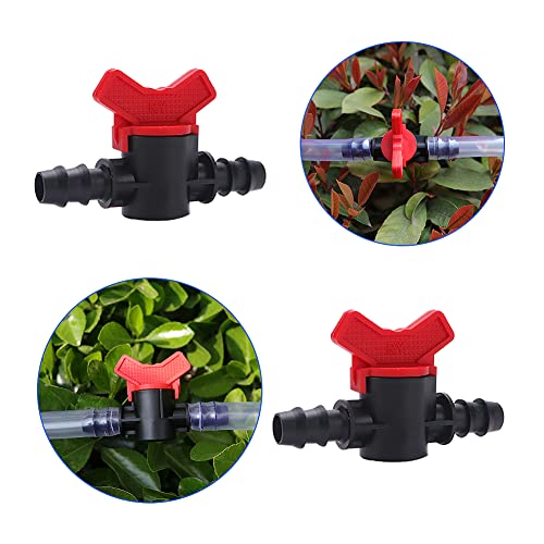 VooGenzek 16 PCS Plastic Garden Faucet, Drip Irrigation Switch Valve for 16mm Tube, Double Male Barbed Valve - Image 4