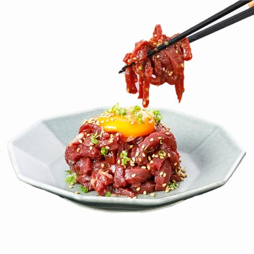 阿蘇牧場 熟成×低温調理 馬肉 細切り ユッケ (200g〜1kgから容量選択) 新感覚 小分け 専用たれ付 お届け月指定可 チルド 冷凍配送(馬肉ユッケ200g)