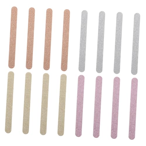 TOVINANNA 20個 グリッターサンディングストリ ネイルサロンファイル マニ ストリ の研磨 爪磨きアーティファクト Diyマニ ファイル 両面爪やすり グリッターサンドペーパー
