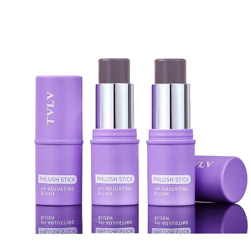 Image of Baorder 2PCS Color Changing Blush Stick for Cheeks Makeup,PH Temperature Changing Pink Cream Blusher Magic Waterproof Face Stick Multi-Use Lips and Cheek Tint,Matte Finish Natural Lightweight