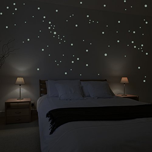 Wandkings Wall Stickers 250 x Fluorescent dots for a Starry Sky Fluorescent and Glow-in-The-Dark