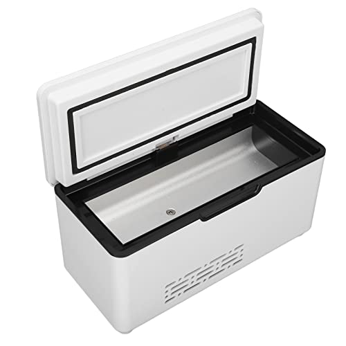 CraftNestUK Caja de refrigerador portátil de refrigeración, mini bolsa de refrigerador de medicamentos para coche, caja de nevera portátil con pantalla LED para el hogar, oficina, coche
