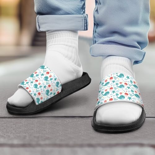 Girls Boys Slide Sandals Kids Summer Comfortable Slippers Slip On for Outdoor Beach Pool Shower Fit Little Big Kids4