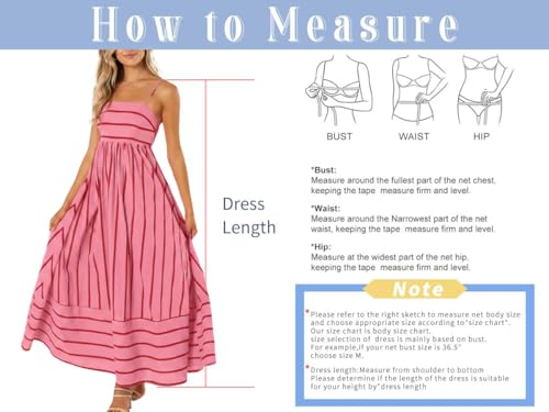 Image of chouyatou Women's Striped Back Smocked Maxi Dress Sexy Spaghetti Strap Cut Out Flowy Swing Long Dress
