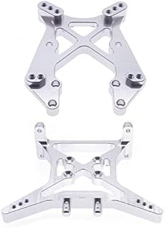 4pcs Alloy Front Rear Shocks Tower for Ecx Ruckus Parts Ecx Torment Parts Ecx Amp Mt Upgrades Shocks Tower Ecx 2wd Hop-Up Parts(Silver)