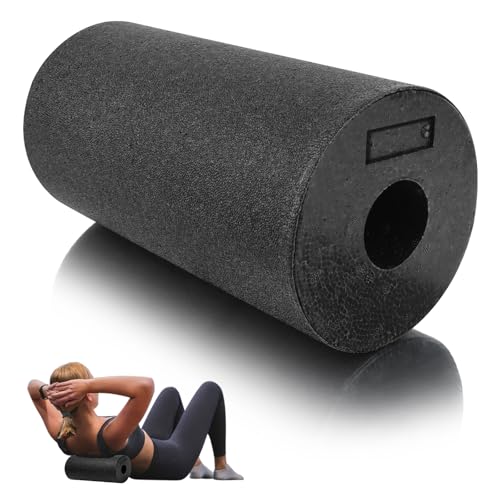 VFANDV Roller Masaje, 30 x 15 cm Profesional Rodillo Masaje Muscular, Foam Roller, Rodillo para Fascial, Rodillo Estiramientos para Espalda, Cintura y Piernas, Pilates y Yoga (Dureza Media, Negro)