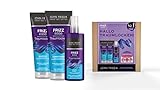 John Frieda Traumlocken Vorteils-Set für lockiges Haar - Shampoo, Conditioner, Styling Spray & gratis MegRhythm Augenmaske - Für schwungvoll definierte Locken - Versorgt das Haar mit Feuchtigkeit