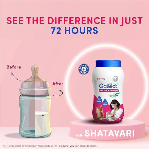 Galact Granules - Lactation Supplement for breastfeeding with Shatavari To Increase Breast Milk - Chocolate Flavour 400 G|20 Day Pack|2 Scoops Per Serving With Milk|From Emcure Pharmaceuticals Ltd