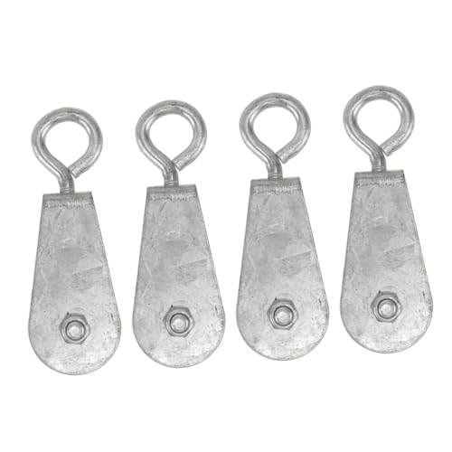 OKUMEYR Crane Wire Rope Pulley Set 4pcs Miniature Cable Pulley Versatile and Ultra-Compact Design