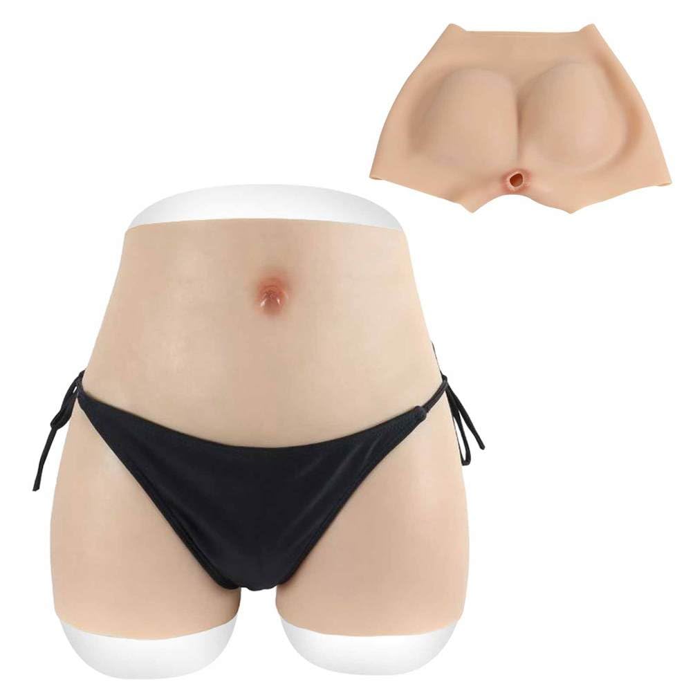 XSWL Pantaloni con Vagina Finta in Silicone, Slip Modellante per Glutei Corti, Intimo per Crossdresser, Cosplay e Drag Queen.