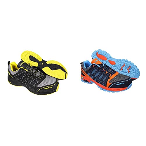 Chaussures de sécurité S1P Taille 45 Noir/Jaune & Workwear GYSHU1583 Chaussures léger pour la sécurité au Travail, Multicolore, 11 UK (45 EU) Cover