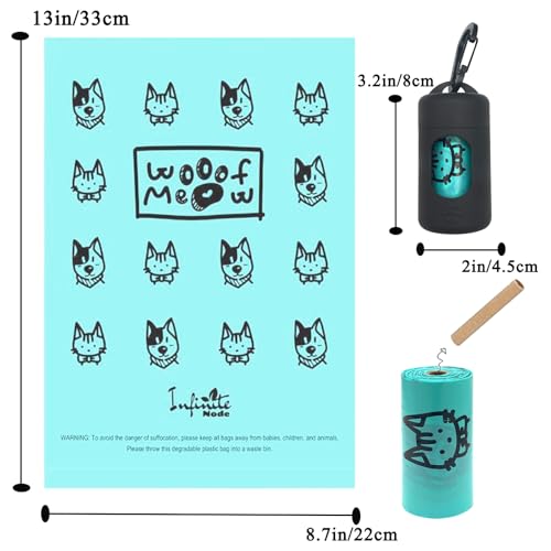 Image of Dog Poop Bag Dispenser for Leash with Snap Clip, Skin-friendly Texture Waste Bag Holder for Dog Walks and Cats, Pets Litter Bag Container, Indoor & Outdoor Use (Black, 1)