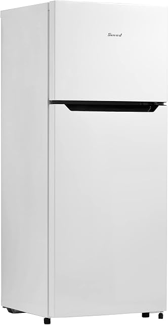 Smad Small Fridge Freezer, Free Standing Fridge Freezer, 48cm Wide 118cm High, Fridge Freezer White, 121 Litres (92L+29L)