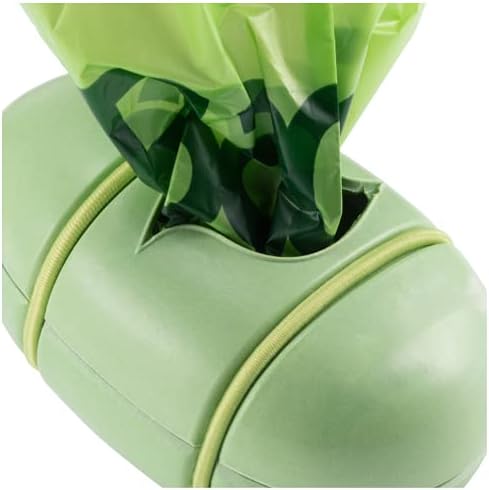 Beco Pets Beco, Bamboo Dog Poop Bag Dispenser, Non Slip Bungee Fitting, Green