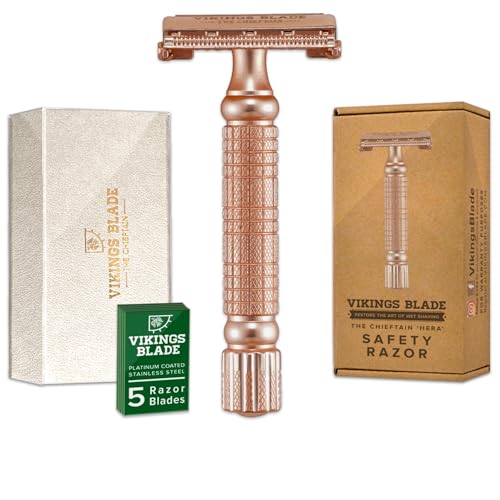 VIKINGS BLADE Double Edge Safety Razor + 5 Swedish Steel ...
