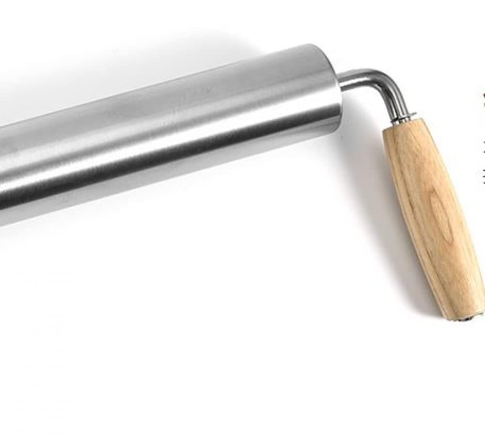 Verstellbare Teigrolle aus Edelstahl – halbautomatisches einfaches Rollen für Kekse, Pfannkuchen, Gebäck, Pizzateig, perfektes Küchenwerkzeug, 2,2 cm Dicke, Größe: 3,8 cm