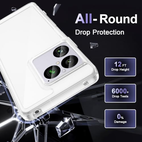Image of Case for Sony Xperia 1 VIII, Military Grade Drop Protection Phone Case, Yellowing Resistant, Anti-Scratch Hard PC Back, Shockproof Hard Ultra-Thin Protective Cover, Clear