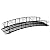 Kinlife 8 FT Metal Arch Garden Bridge – Outdoor Pond Bridge with Safety Side Rails, Decorative Landscaping Footbridge for Backyard, Creek, Lawn, Stream, Fish Pond, Easy Assembly, Black