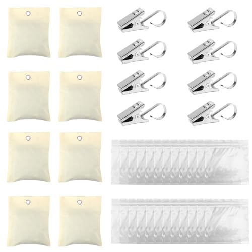 NCTNCX Tragbare Gewichtstasche für Outdoor Vorhang Gewichte8 Gewichtstaschen und 8 Clips24 Plastikbeutel Vorhang Beschwerer Outdoor Gewichtstasche für Außenvorhänge
