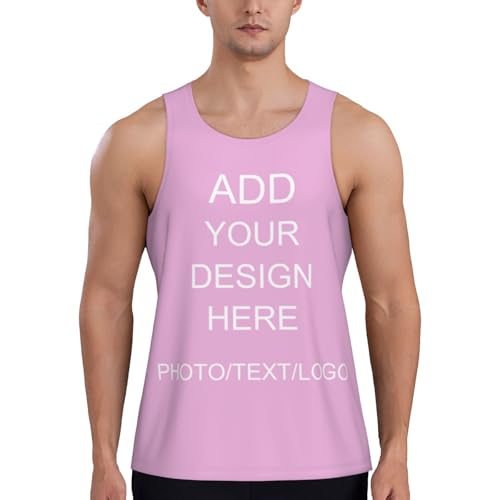 Custom Tank Tops Personalized Men Tops Sleeveless Add Your Text Image Athletic Undershirts for Gym Running