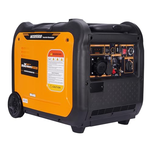 maXpeedingrods Groupe Electrogene Silencieux 5500W Inverter Essence 7,4 PS Démarrage Electrique et Télécommande avec Prises USB et 230V Generator 4 Temps...